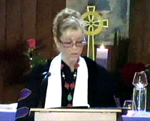 Rev Dr. Nancy Ash leads her fellow ministers in reciting the Oath of The Rose 2011