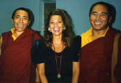 Khenchen Palden Sherab Rinpoche and The Rev. Nancy Ash with Khenpo Tsewang (right) from her private collection