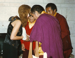 His Eminence, Khenchen Palden Sherab Rinpoche, Ven Khenpo Tsewang, Ven. Lama Chimed and The Rev. Nancy Ash from her private collection