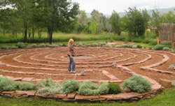 Walking meditation techniques photo of Rev Nancy Ash, 2010 from her private collection