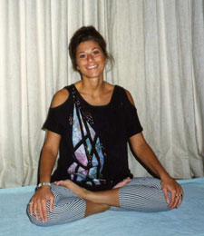 When Soul meets body - Your teacher/author in the 80s sits in yoga lotus pose - Rev. Nancy's private collection