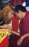 His Eminence, Khenchen Palden Sherab Rinpoche and The Rev. Nancy Ash from her private collection