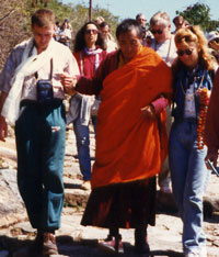 His Eminence, Khenchen Palden Sherab Rinpoche and The Rev. Nancy Ash (India) from her private collection