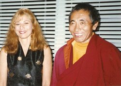 His Eminence, Khenchen Palden Sherab Rinpoche and The Rev. Nancy Ash from her private collection