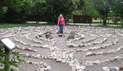 Walking meditation techniques photo of Rev Nancy Ash, 2010 from her private collection