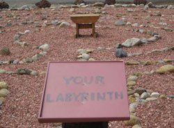 build a labyrinth Taos, NM photo from private collection of Rev. Nancy