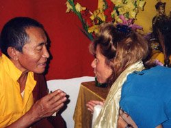His Eminence, Khenchen Palden Sherab Rinpoche and The Rev. Nancy Ash from her private collection